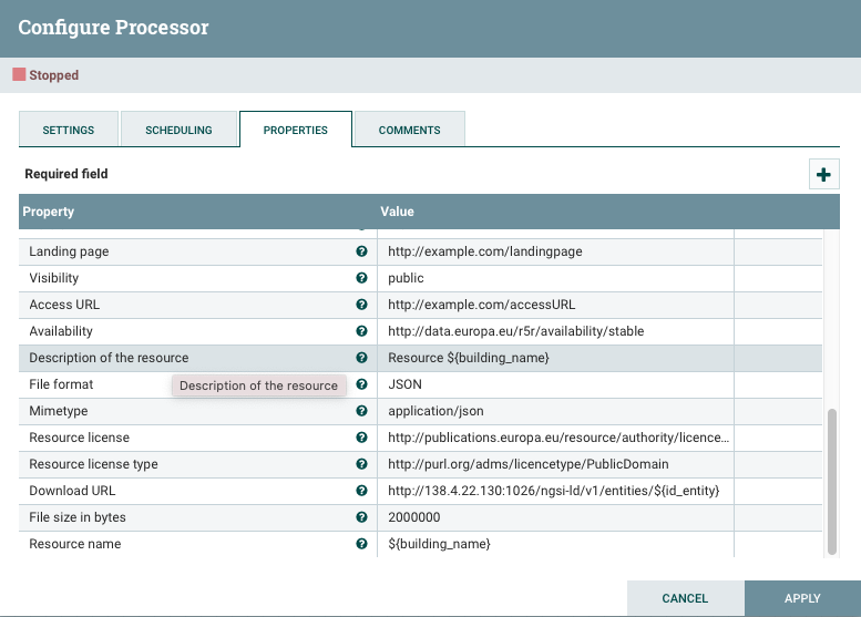 UpdateCKANMetadata configuration example 3